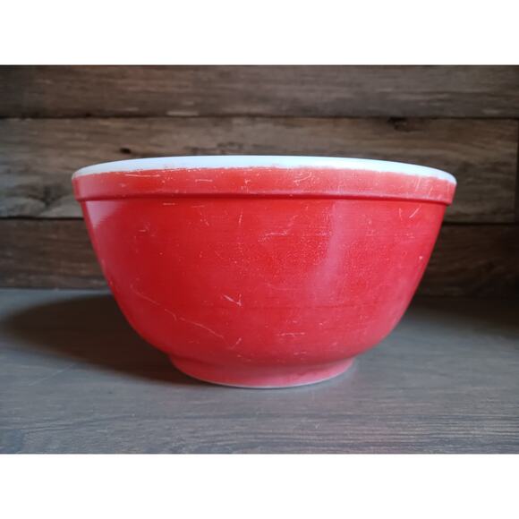 Vintage PYREX Primary Red Nesting Bowl #402 - Picture 2 of 6